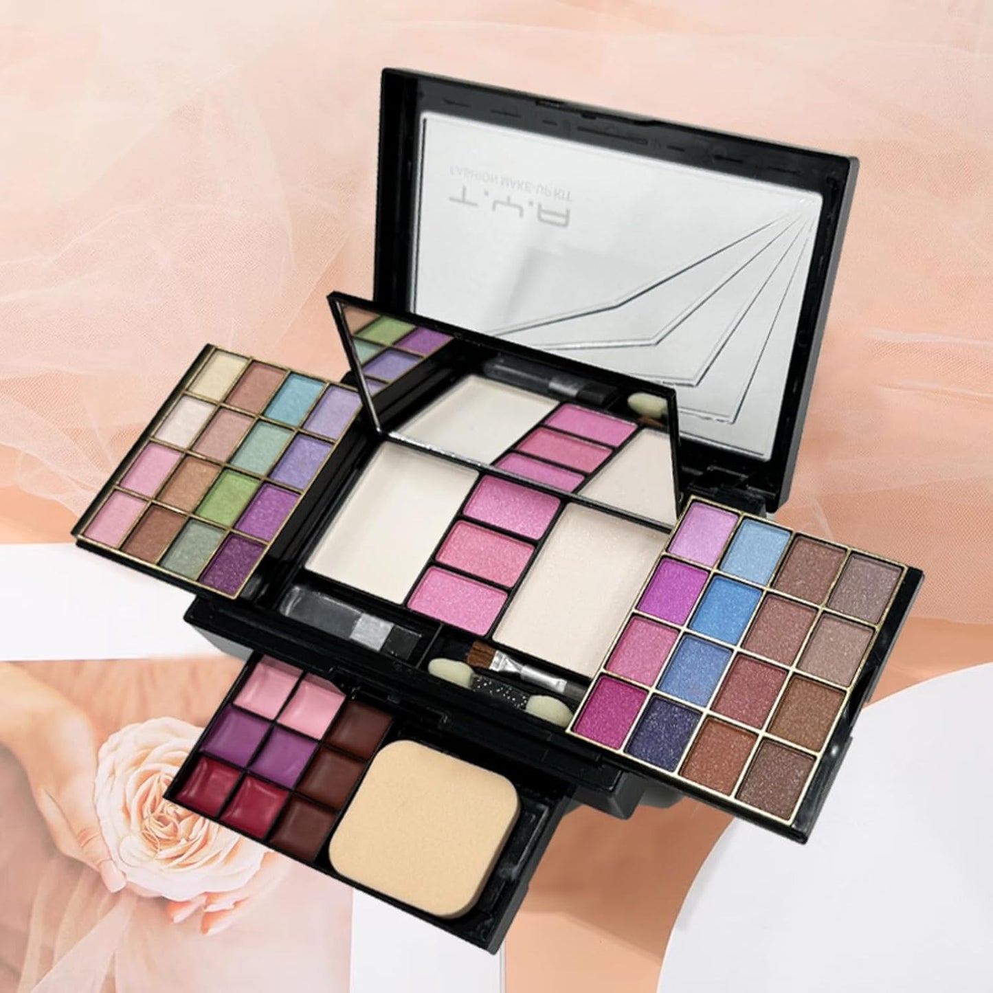Maletin Maquillaje, Paleta De Maquillaje, Maquillaje Mujer, Estuche Maquillaje, Set Maquillaje Mujer, Fórmula De Larga Duración Y Fácil De Difuminar Estuche Maquillaje Mujer
