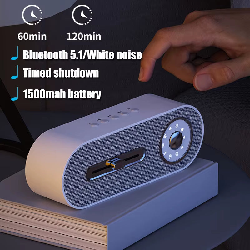 2023 New Sleeping Sound Desktop Subwoofer White Noise Instrument Pc Wireless Bluetooth Speakers 12H Long Battery Life Sound Box