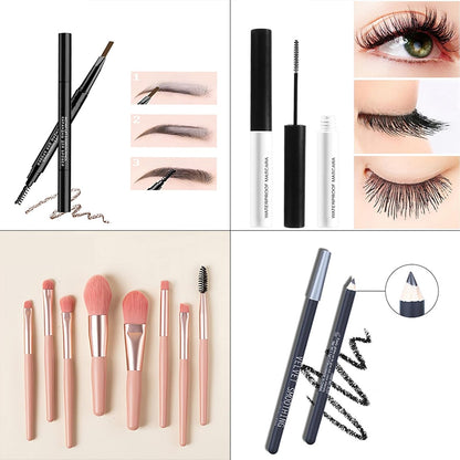 Kit De Maquillaje Mujer Completo Cosmética Set Para Ojos - Todo En Uno Juego De Maquillaje Regalo Para Mujer Con Paleta De Sombras De Ojos Lápiz Delineador Lápiz De Cejas Y Rímel #B