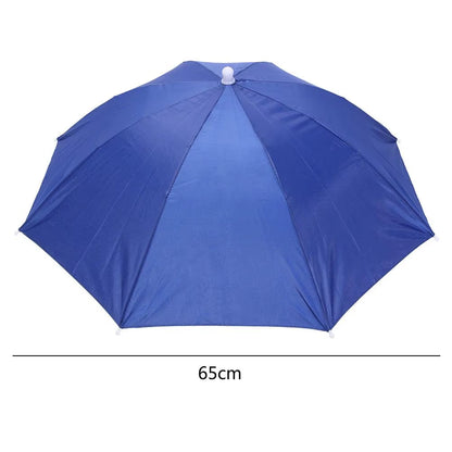 Portable Rain Umbrella Hat Army Green Foldable Outdoor Pesca Sun Shade Waterproof Camping Fishing Headwear Cap Beach Head Hats