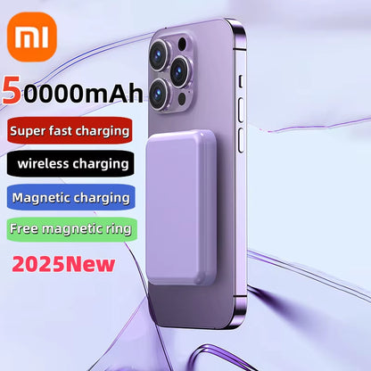 Xiaomi Power Bank 50000Mah Magnetic Power Bank Fast Charging Wireless Charging Mobile Phone External Battery for Samsung Iphone