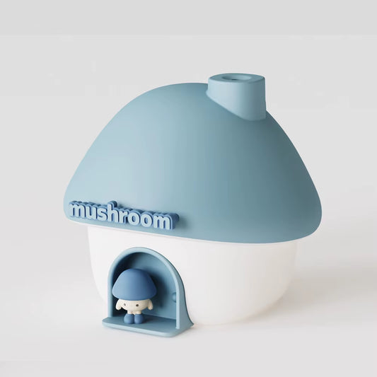 Cartoon Air Humidifier 300Ml Mini Essential Oil Aroma Diffusers Colorful Lighting Cute Mushroom House Home Ultrasonic Humidifier