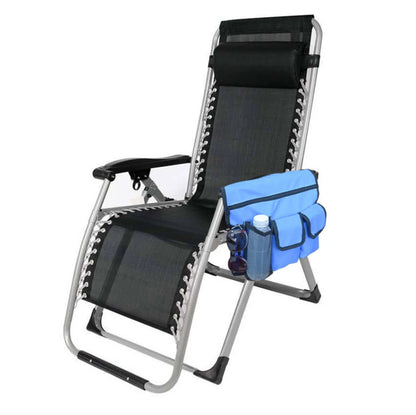 Beach Chair Hanging Organizer - Water-Resistant Green Storage Pouch with Multiple Pockets for Drinks, Phones & Accessories