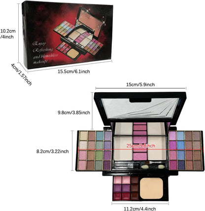 Maletin Maquillaje, Paleta De Maquillaje, Maquillaje Mujer, Estuche Maquillaje, Set Maquillaje Mujer, Fórmula De Larga Duración Y Fácil De Difuminar Estuche Maquillaje Mujer