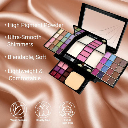 Maletin Maquillaje, Paleta De Maquillaje, Maquillaje Mujer, Estuche Maquillaje, Set Maquillaje Mujer, Fórmula De Larga Duración Y Fácil De Difuminar Estuche Maquillaje Mujer