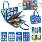 Toddlers Travel Busy Board for Boys Girls Montessori Toys for 2+ Year Old Preschool Learning Life Skill, Alphabet, Number, Shape