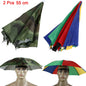 Portable Rain Umbrella Hat Army Green Foldable Outdoor Pesca Sun Shade Waterproof Camping Fishing Headwear Cap Beach Head Hats
