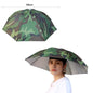 Portable Rain Umbrella Hat Army Green Foldable Outdoor Pesca Sun Shade Waterproof Camping Fishing Headwear Cap Beach Head Hats