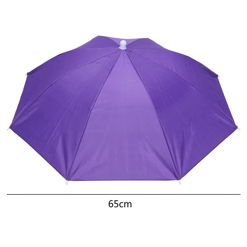 Portable Rain Umbrella Hat Army Green Foldable Outdoor Pesca Sun Shade Waterproof Camping Fishing Headwear Cap Beach Head Hats