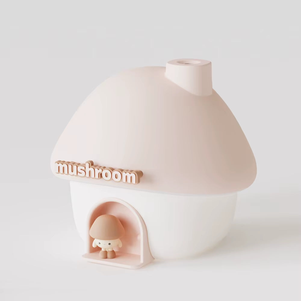 Cartoon Air Humidifier 300Ml Mini Essential Oil Aroma Diffusers Colorful Lighting Cute Mushroom House Home Ultrasonic Humidifier