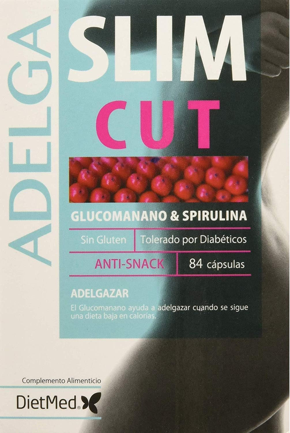SLIMCUT  84, Pastillas Para Quitar El Hambre, Quemagrasas Potente Para Adelgazar, Control De Apetito, Sin Gluten, Apto Para Diabéticos, Suplemento Alimenticio Para Pérdida De Peso.