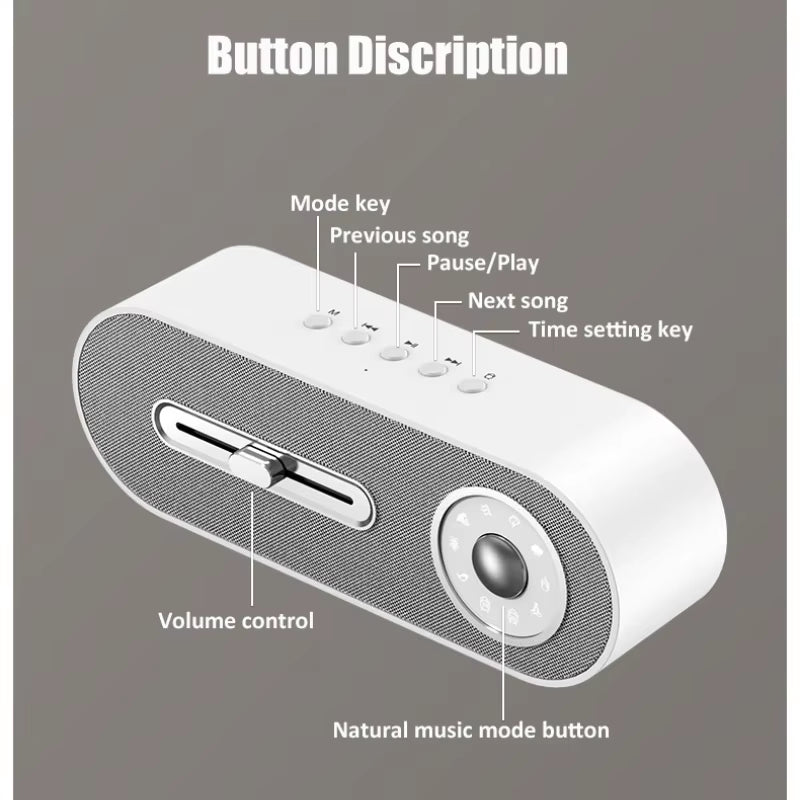 2023 New Sleeping Sound Desktop Subwoofer White Noise Instrument Pc Wireless Bluetooth Speakers 12H Long Battery Life Sound Box